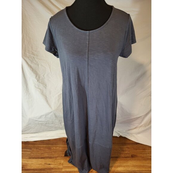 J Jill Elevated Maxi‎ T-Shirt Dress Gray Size M Petite - Picture 1 of 7